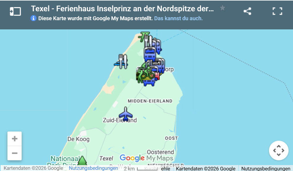 Lage Texel Ferienhaus Inselprinz